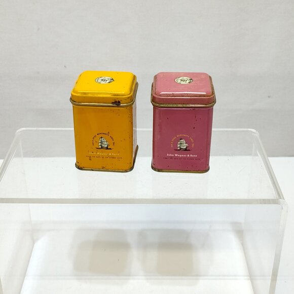 John Wagner & Sons Tea Tins Set Orange Pekoe & India Collectible Kitchen Décor - Picture 6 of 7